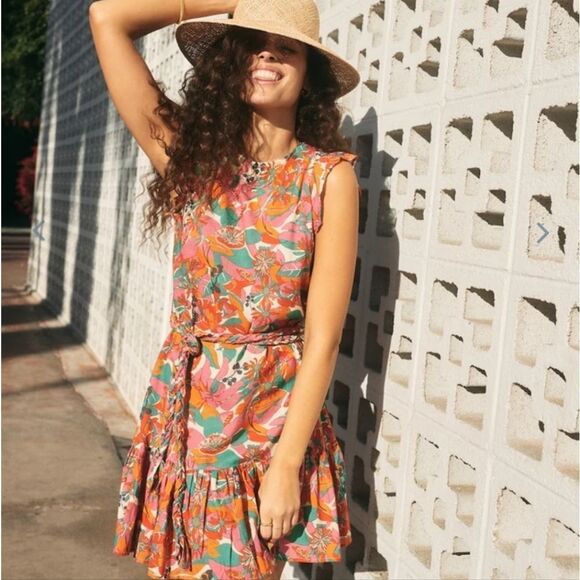 Marine layer Laney Mini Dress in Vintage Floral Print - Picture 1 of 8